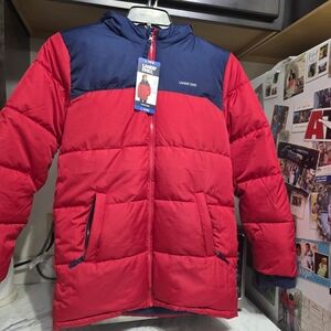 Lands' End Red and Blue Puffer  Youth 14/16 Jacket